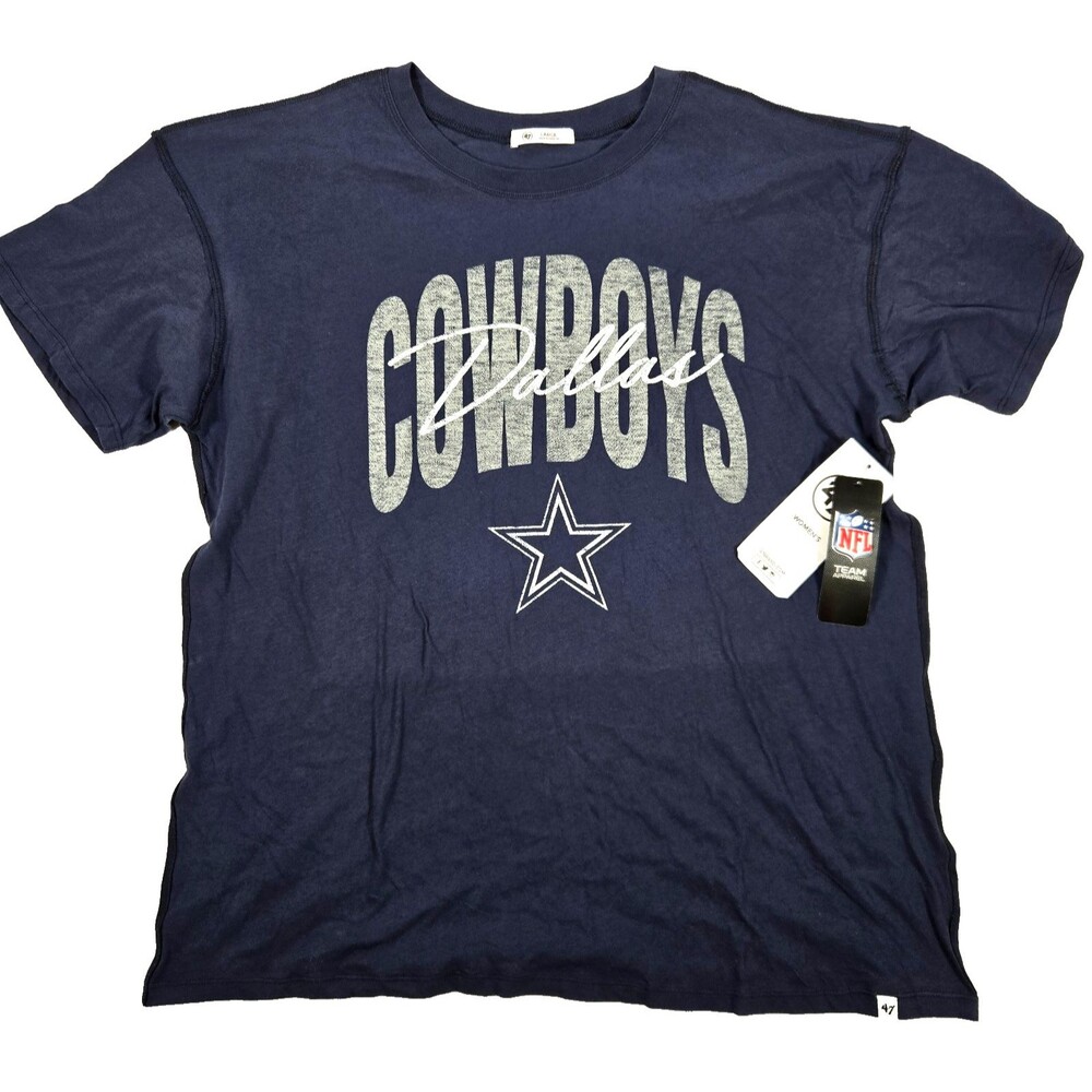 Dallas Cowboys Women's Shirt Size Large Navy Blue '47 Brand T Shirt New